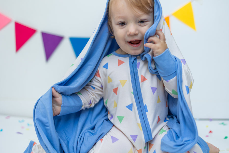 Confetti Long Sleeve Bamboo Zipper Romper