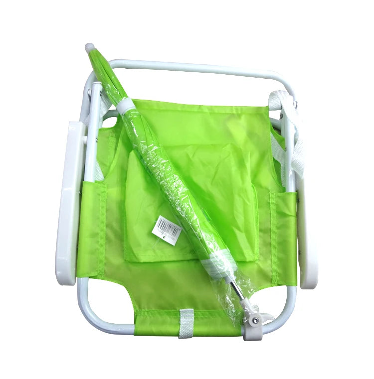 Portable Folding Kids Beach Chair with Umbrella Tent – Green