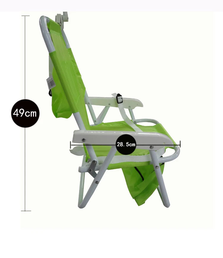 Portable Folding Kids Beach Chair with Umbrella Tent – Green