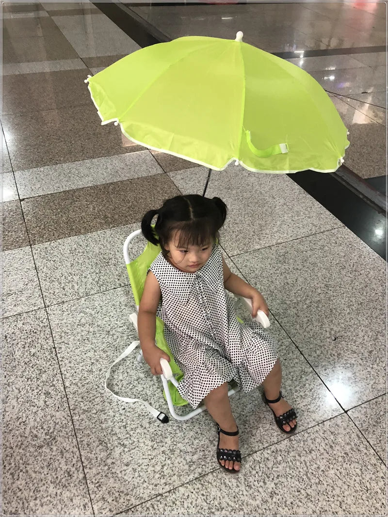 Portable Folding Kids Beach Chair with Umbrella Tent – Green
