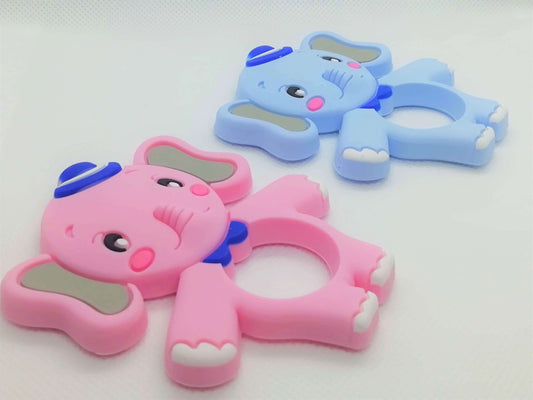 Baby Elephant Silicone Teether – for Teething Babies (3–15 Months)