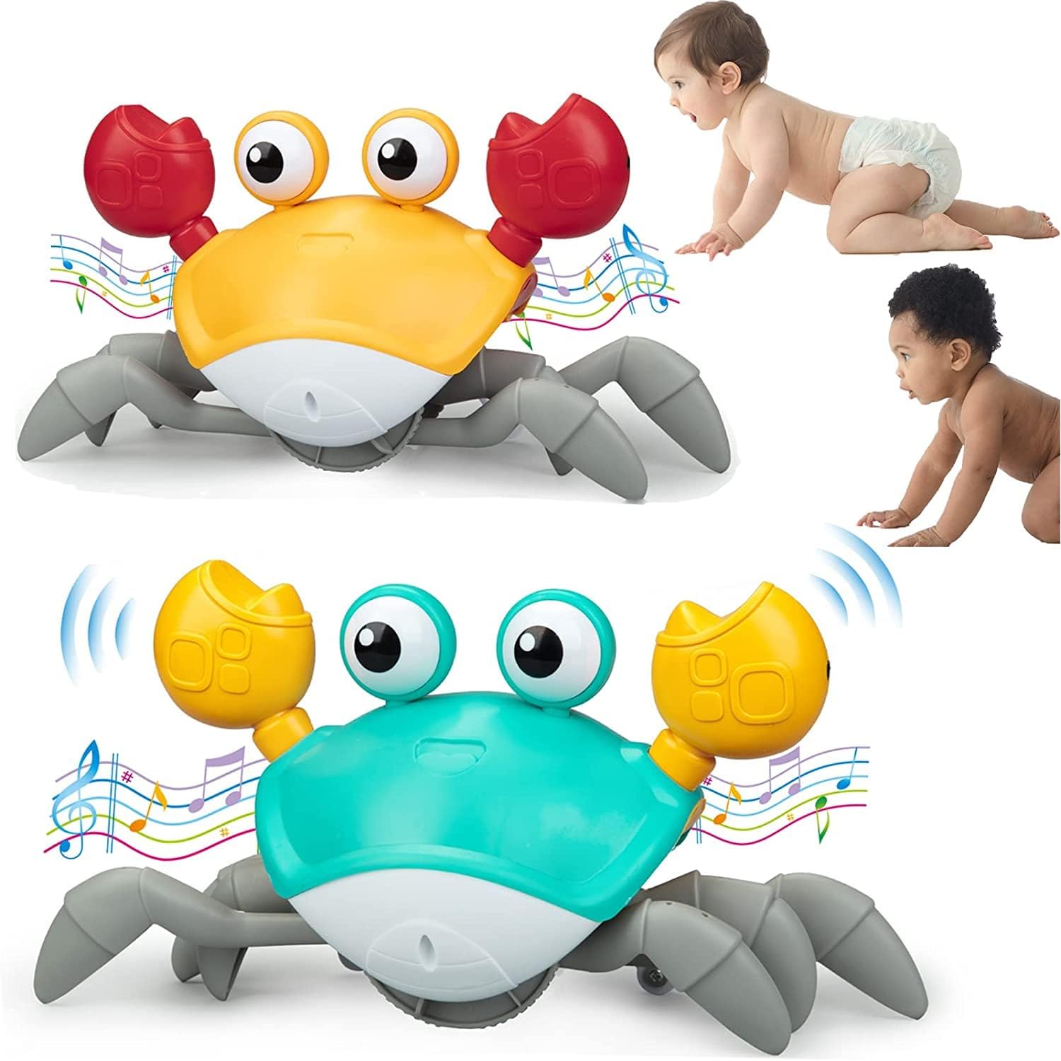 crawling crab toy with crawling babies